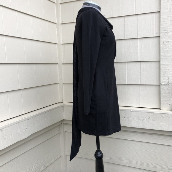 Kai-Aakmann Black Draped Mini Dress Tunic Size M - Picture 6 of 8